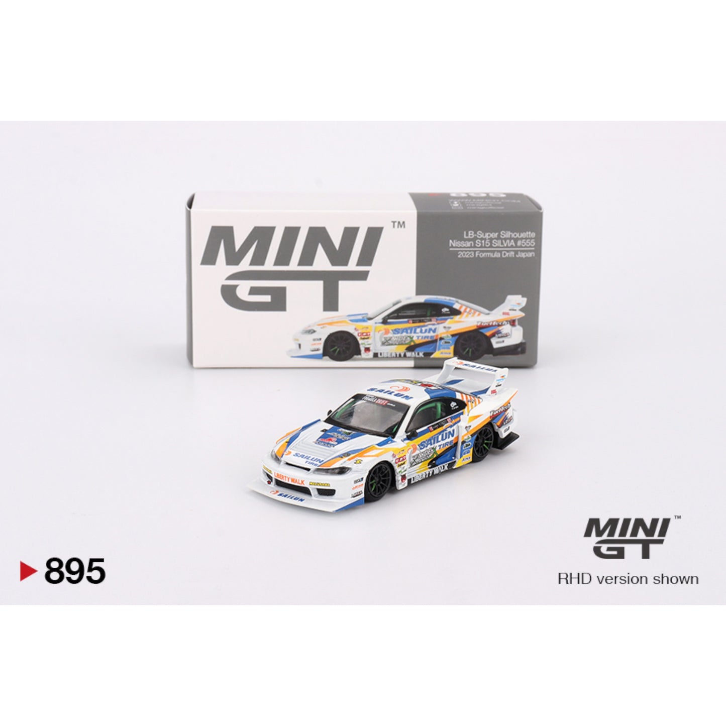 Mini GT - Nissan LB-Super Silhouette S15 SILVIA #555 2023 Formula Drift Japan - MGT00895 (RHD)