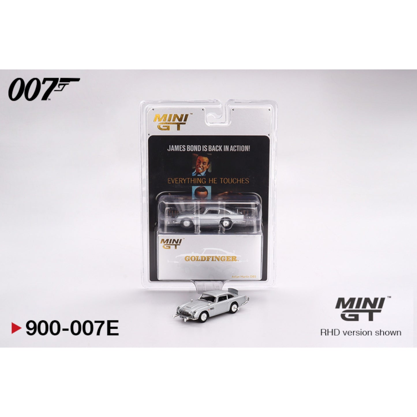 Mini GT - Aston Martin DB5 Goldfinger english Blister - MGT900-007E (RHD) - 1:64