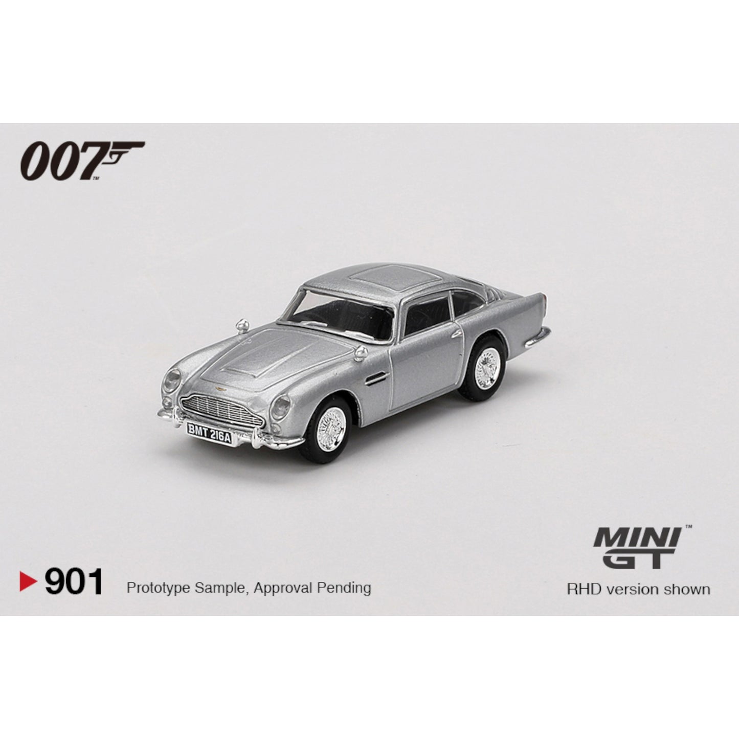 Mini GT - ASTON MARTIN DB5 THUNDERBALL ENGLISH BLISTER PACKAGING - MGT901-007E (RHD)