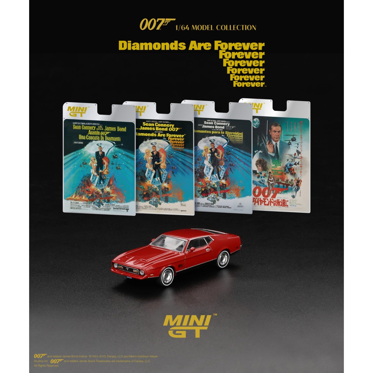 Mini GT - Pre-Order - James Bond - 1971 Ford Mustang Mach 1 *Diamonds Are Forever* - MGT00905-007E