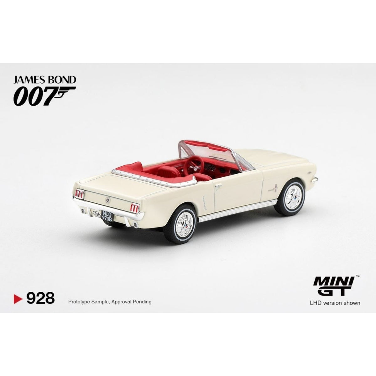 Mini GT - Pre-Order - James Bond - Ford Mustang Convertible 1964 "Goldfinger" - MGT00928-007E