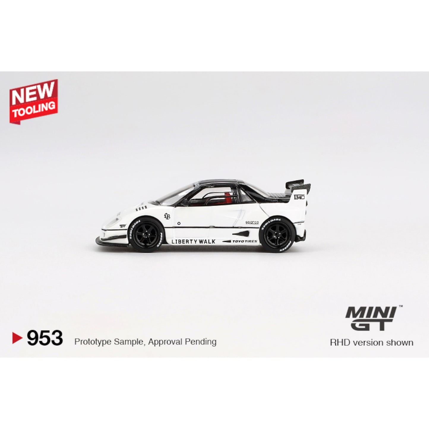 Mini GT - 2024 Mazda AZ-1 Liberty Walk LB40 *Tokyo Auto Salon*, white - MGT00953 (RHD)