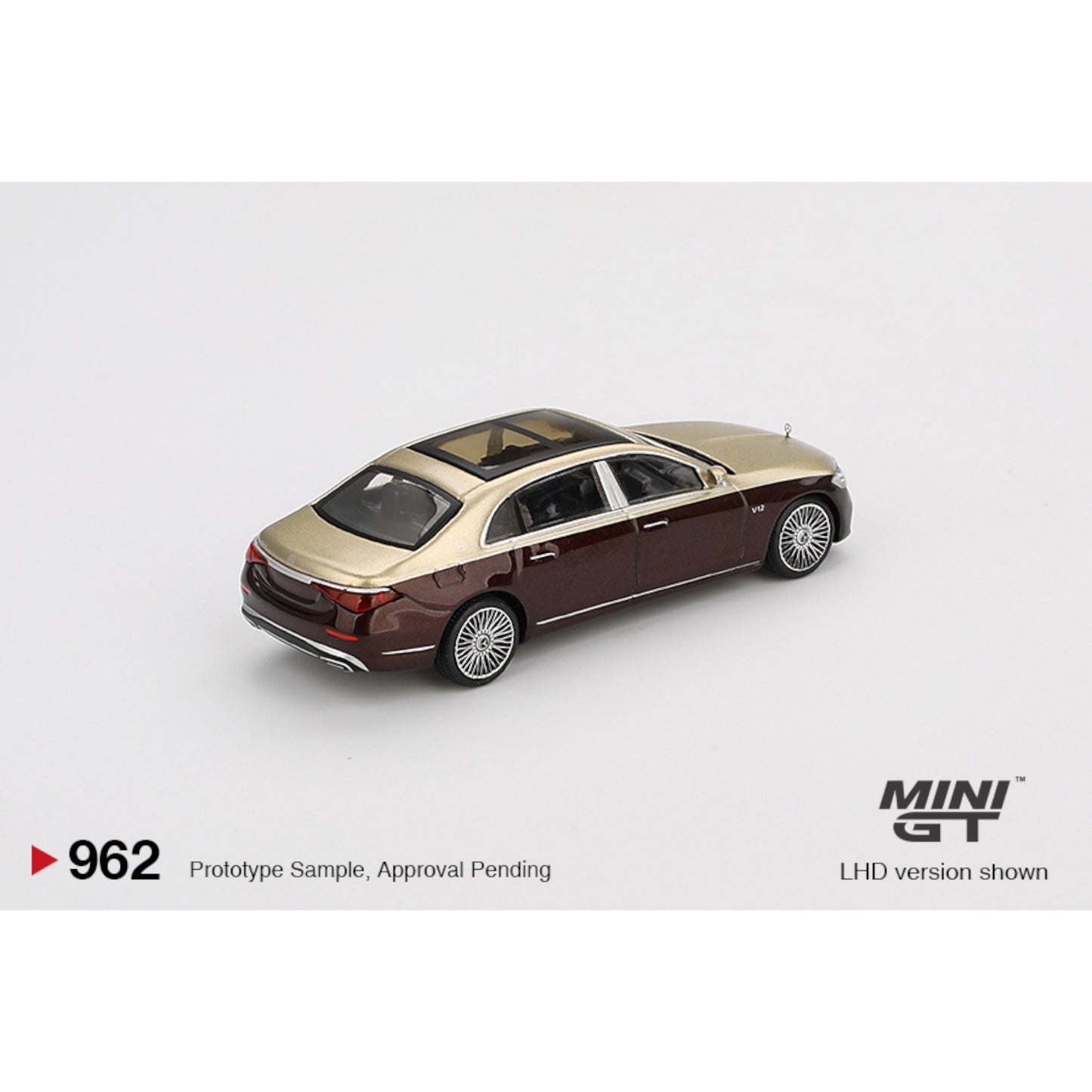 Mini GT - Mercedes-Maybach S680 Gold - Dark Red Metallic - MGT00962 (LHD)
