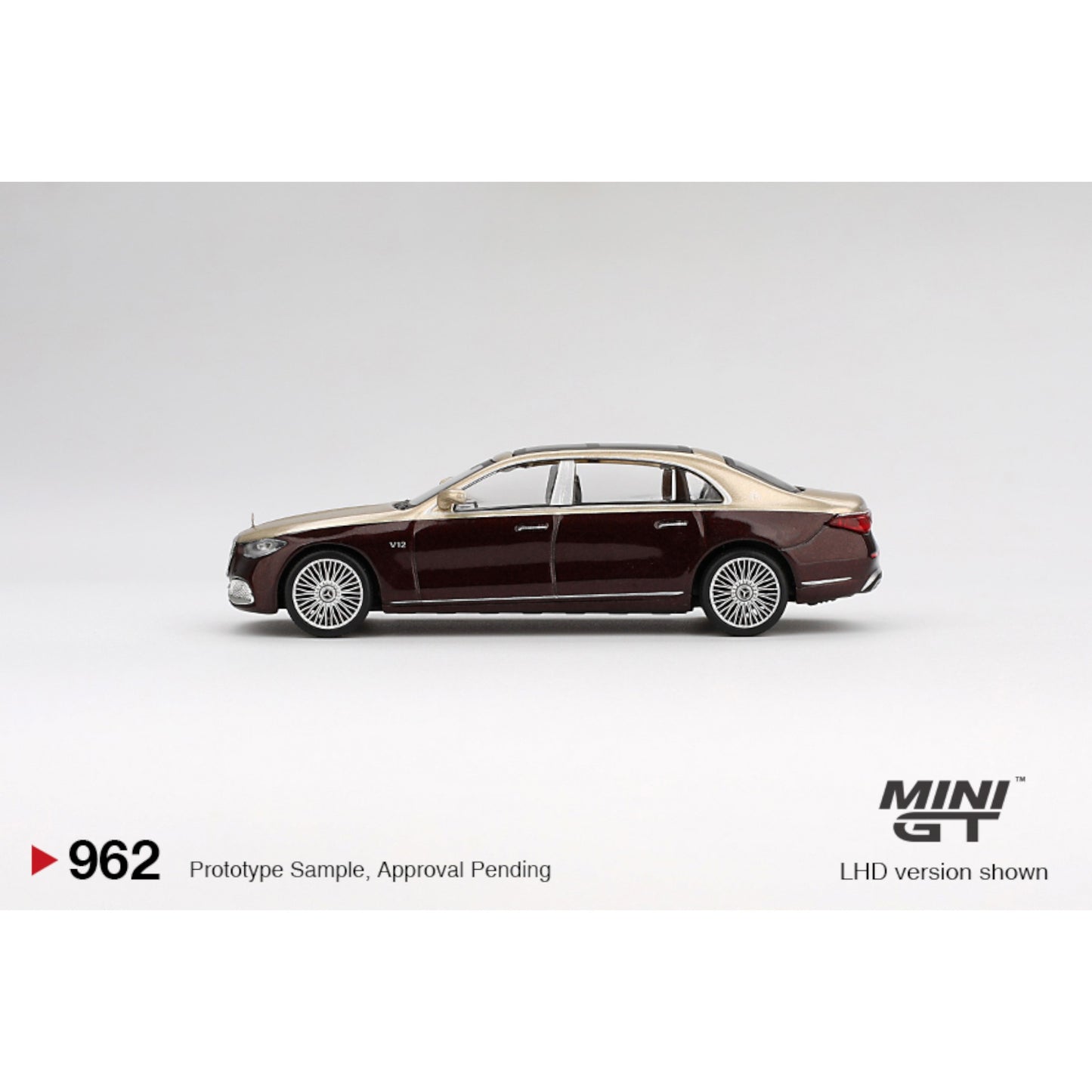 Mini GT - Mercedes-Maybach S680 Gold - Dark Red Metallic - MGT00962 (LHD)