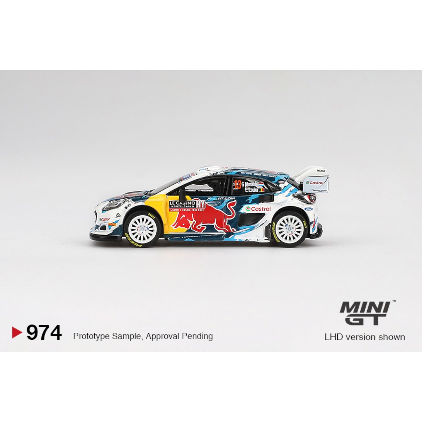Mini GT - Ford Puma Rally1 #13 M-Sport Ford WRT 2024 Rally Monte Carlo - MGT00974 (LHD)