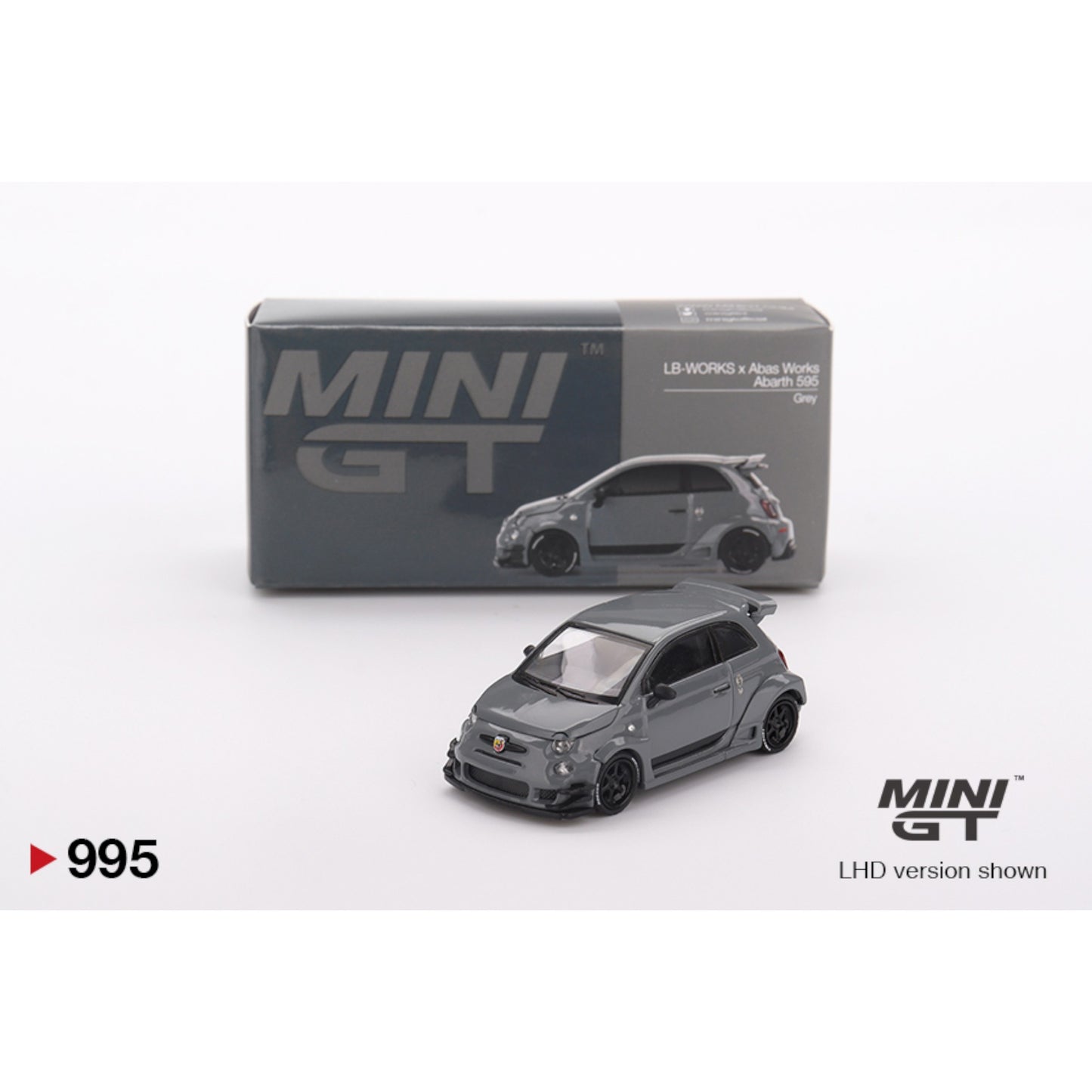Mini GT - Abarth 595 LB-WORKS x Abas Works Grey - MGT00995 (LHD)
