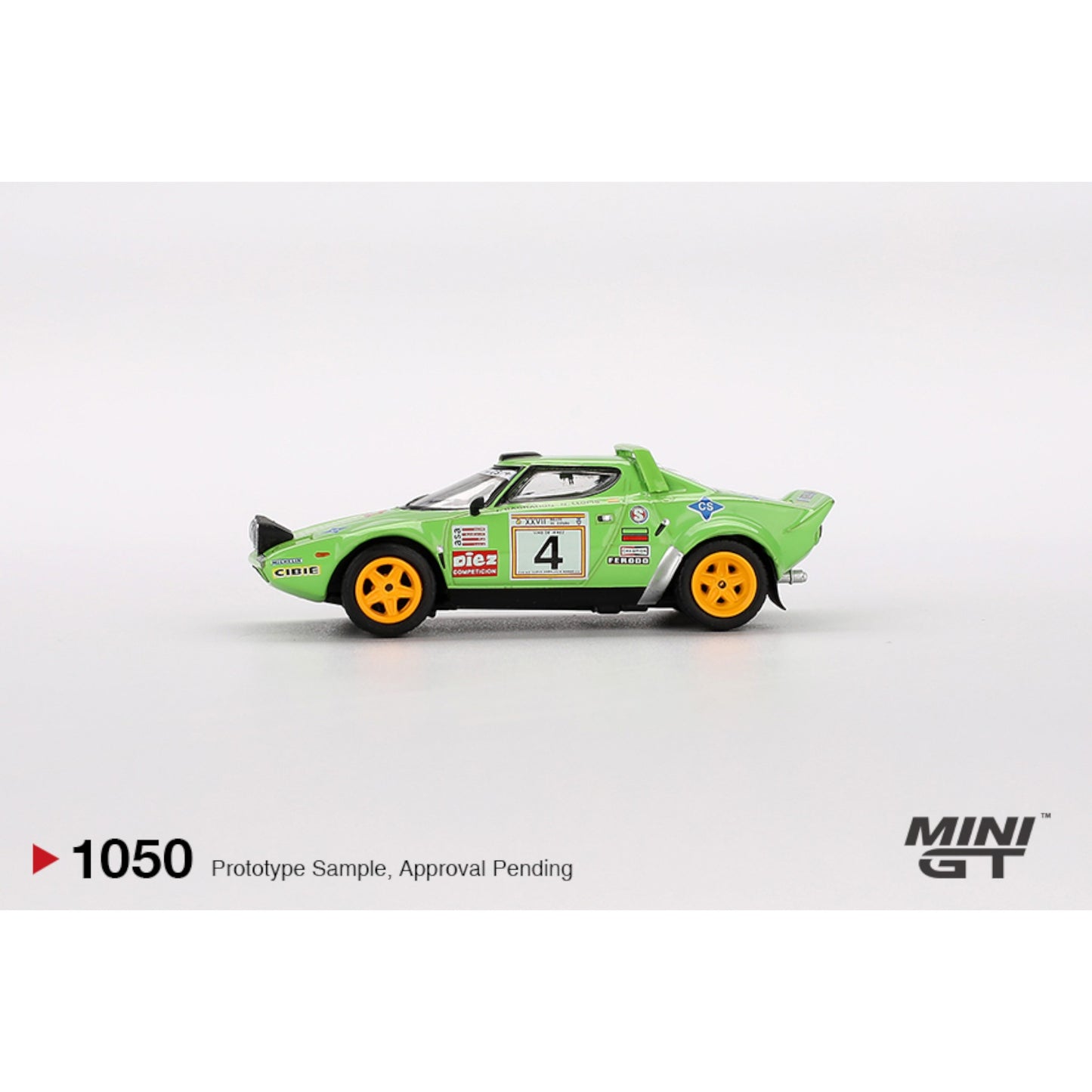 Mini GT - Lancia Stratos HF #4 1979 Spanish Rally Champion - MGT01050 (LHD)