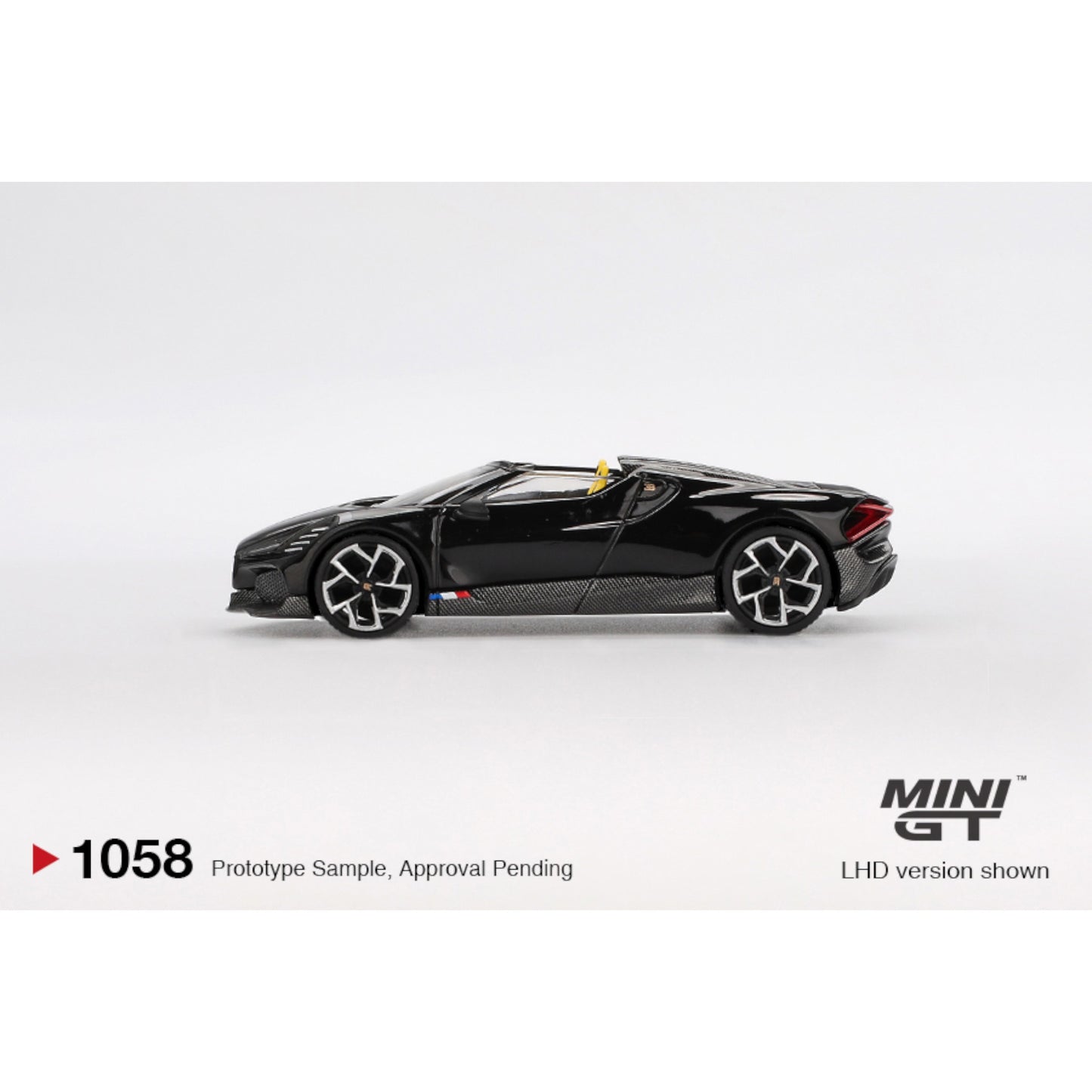 Mini GT - Pre-Order - Bugatti W16 Mistral Black - MGT01058 (LHD)