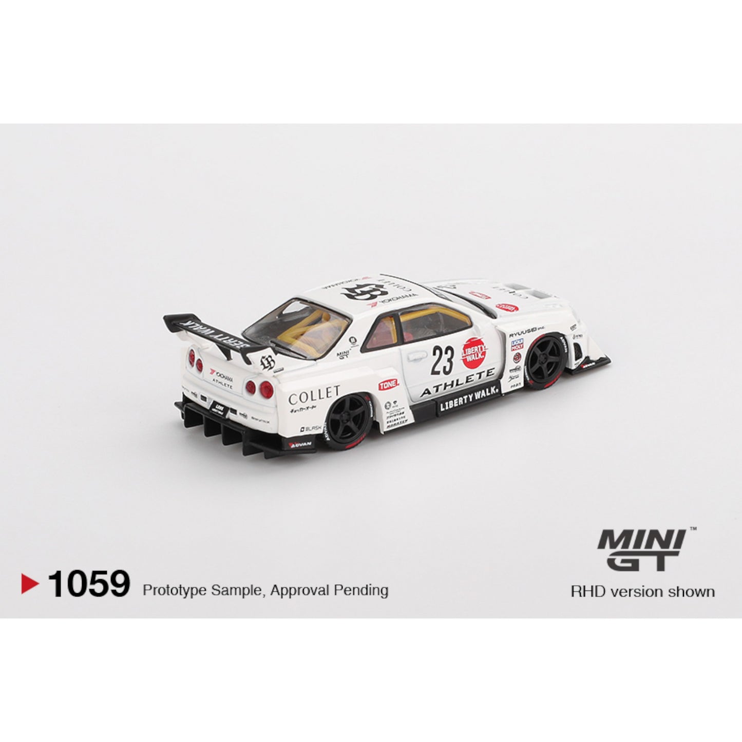 Mini GT - Pre-Order - Nissan LB-ER34 Super Silhouette ATHLETE/COLLET - MGT01059 (RHD)