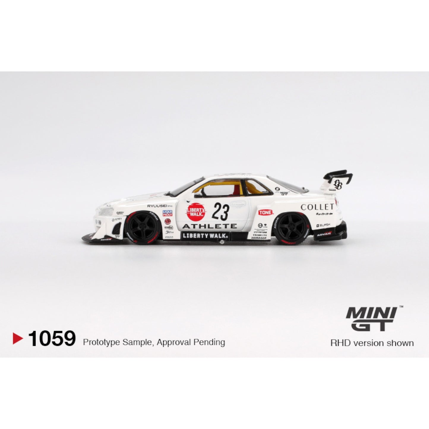 Mini GT - Pre-Order - Nissan LB-ER34 Super Silhouette ATHLETE/COLLET - MGT01059 (RHD)