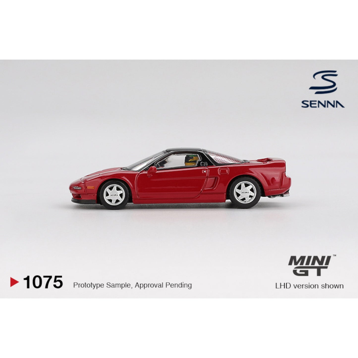 Mini GT - Pre-Order - HONDA NSX PROTOTYPE MIDSHIP SPORTS AYRTON SENNA W/ FIGURE 1989 - MGT01075 (LHD)