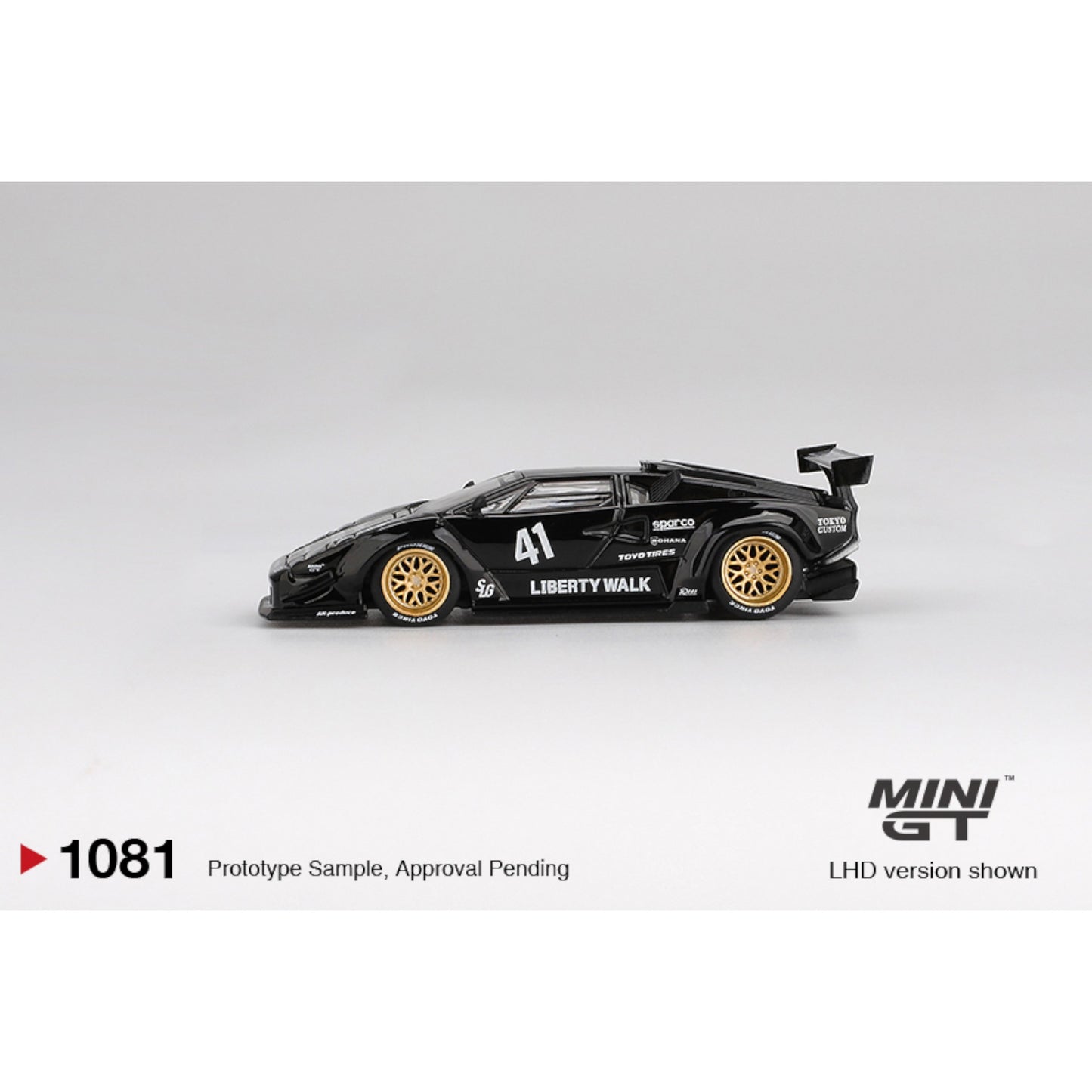 Mini GT - Pre-Order - Lamborghini Countach LB-WORKS Black - MGT01081 (LHD)
