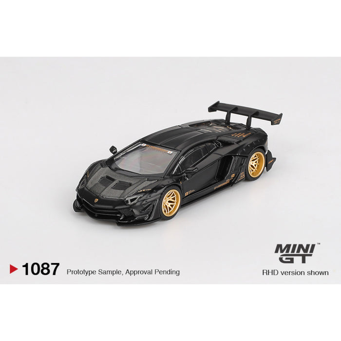 Mini GT - Pre-Order - LB★WORKS Lamborghini Aventador Limited Edition Matte Black - MGT01087 (LHD)