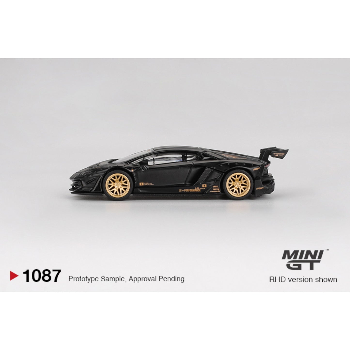 Mini GT - Pre-Order - LB★WORKS Lamborghini Aventador Limited Edition Matte Black - MGT01087 (LHD)