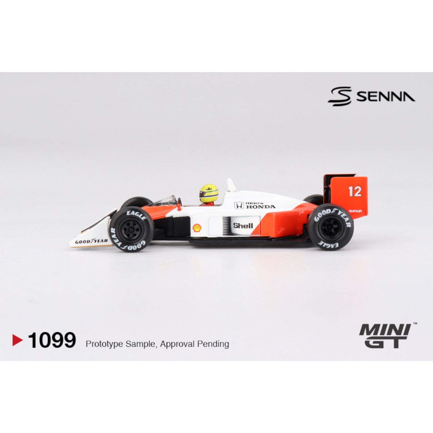 Mini GT - Pre-Order - McLaren MP4/4 #12 Ayrton Senna 1988 Japanese Grand Prix Winner - MGT01099