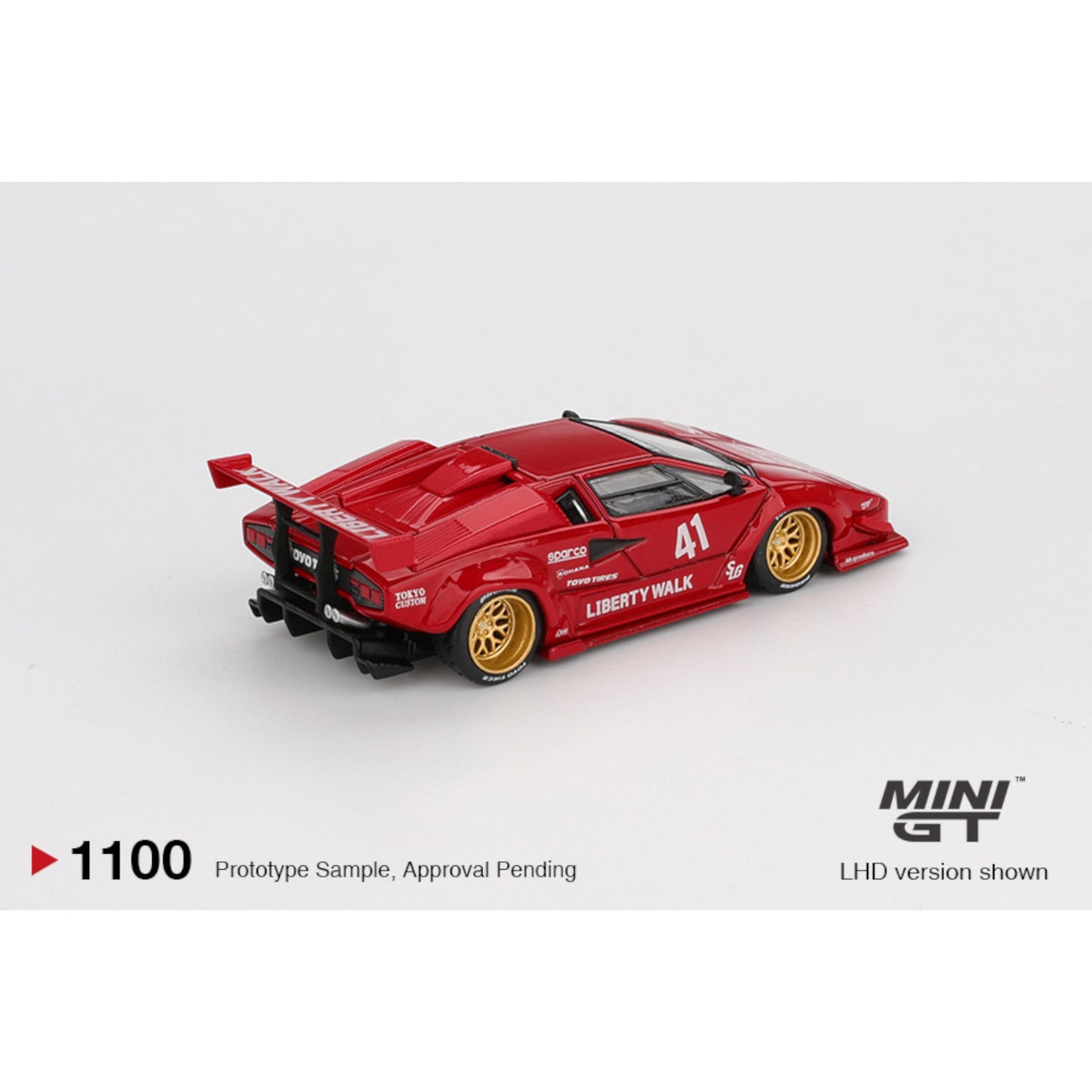 Mini GT - Pre-Order - Lamborghini Countach LB-WORKS Red - MGT01100 (LHD)