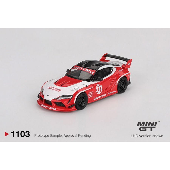 Mini GT - Pre-Order - LB★WORKS Toyota GR Supra Red/White - MGT01103 (LHD)