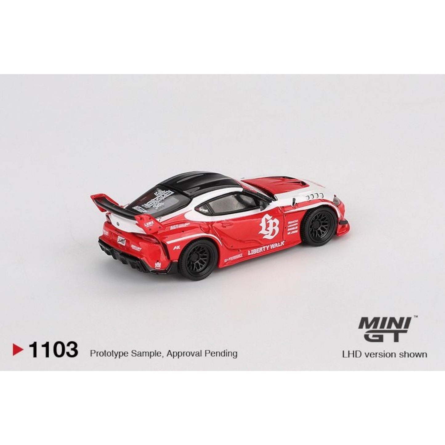 Mini GT - Pre-Order - LB★WORKS Toyota GR Supra Red/White - MGT01103 (LHD)