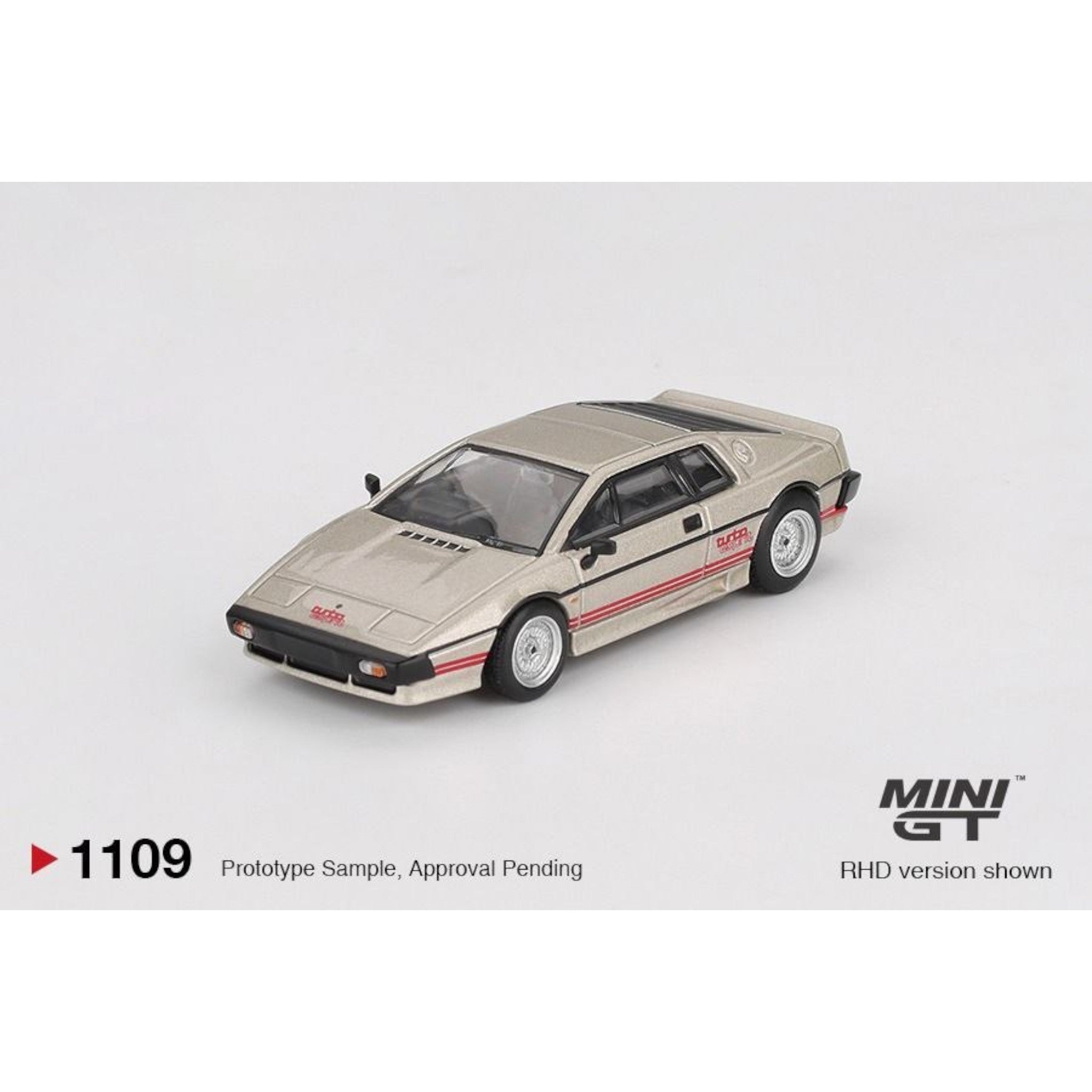 Mini GT - Pre-Order - Lotus Esprit Turbo Metallic Silver - MGT01109 (LHD)