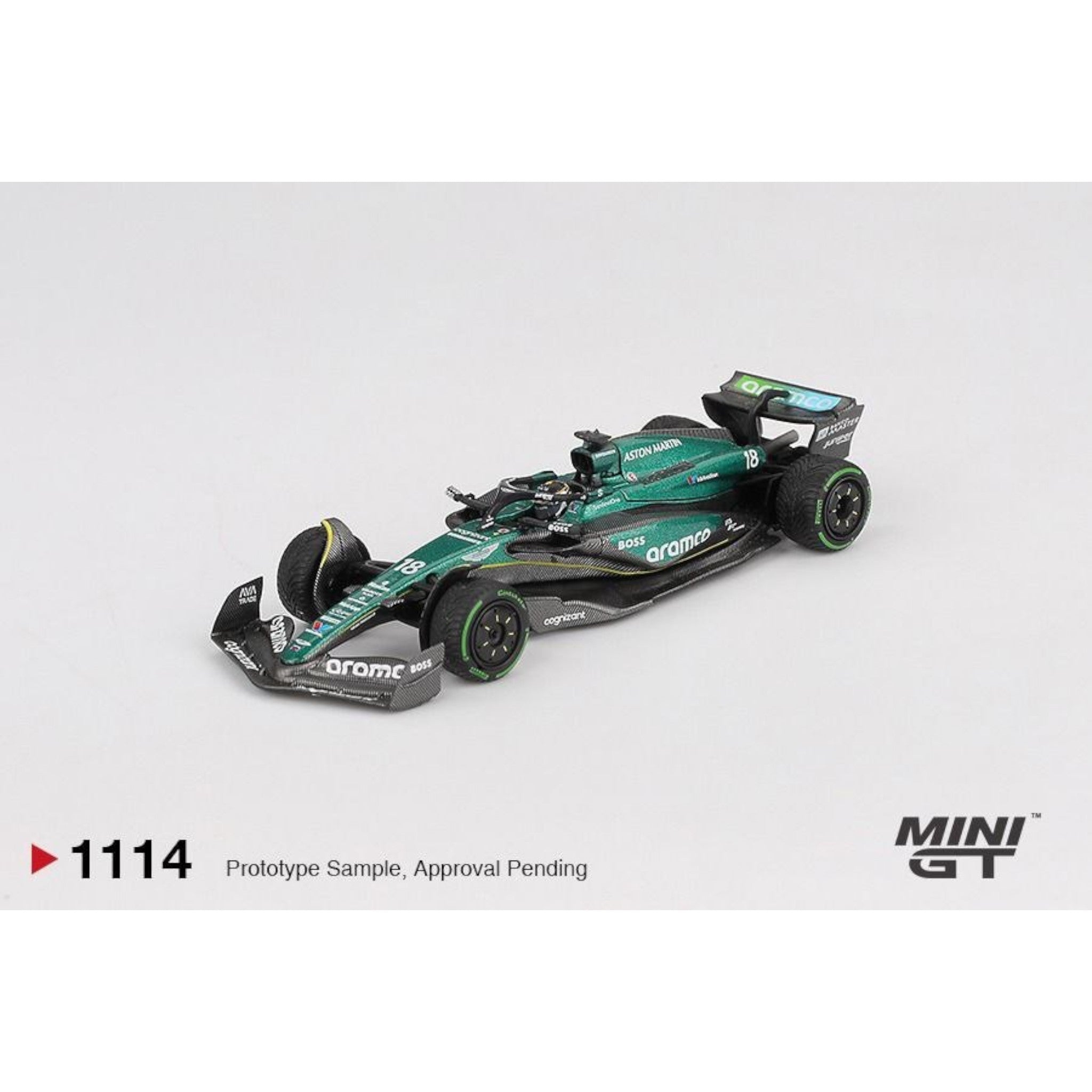 Mini GT - Pre-Order - Aston Martin AMR24 #18 Lance Stroll 2024 F1 2024 Canadian GP - MGT01114 (LHD)
