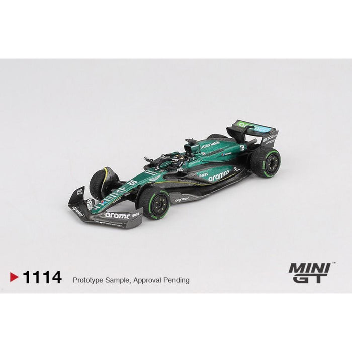 Mini GT - Pre-Order - Aston Martin AMR24 #18 Lance Stroll 2024 F1 2024 Canadian GP - MGT01114 (LHD)
