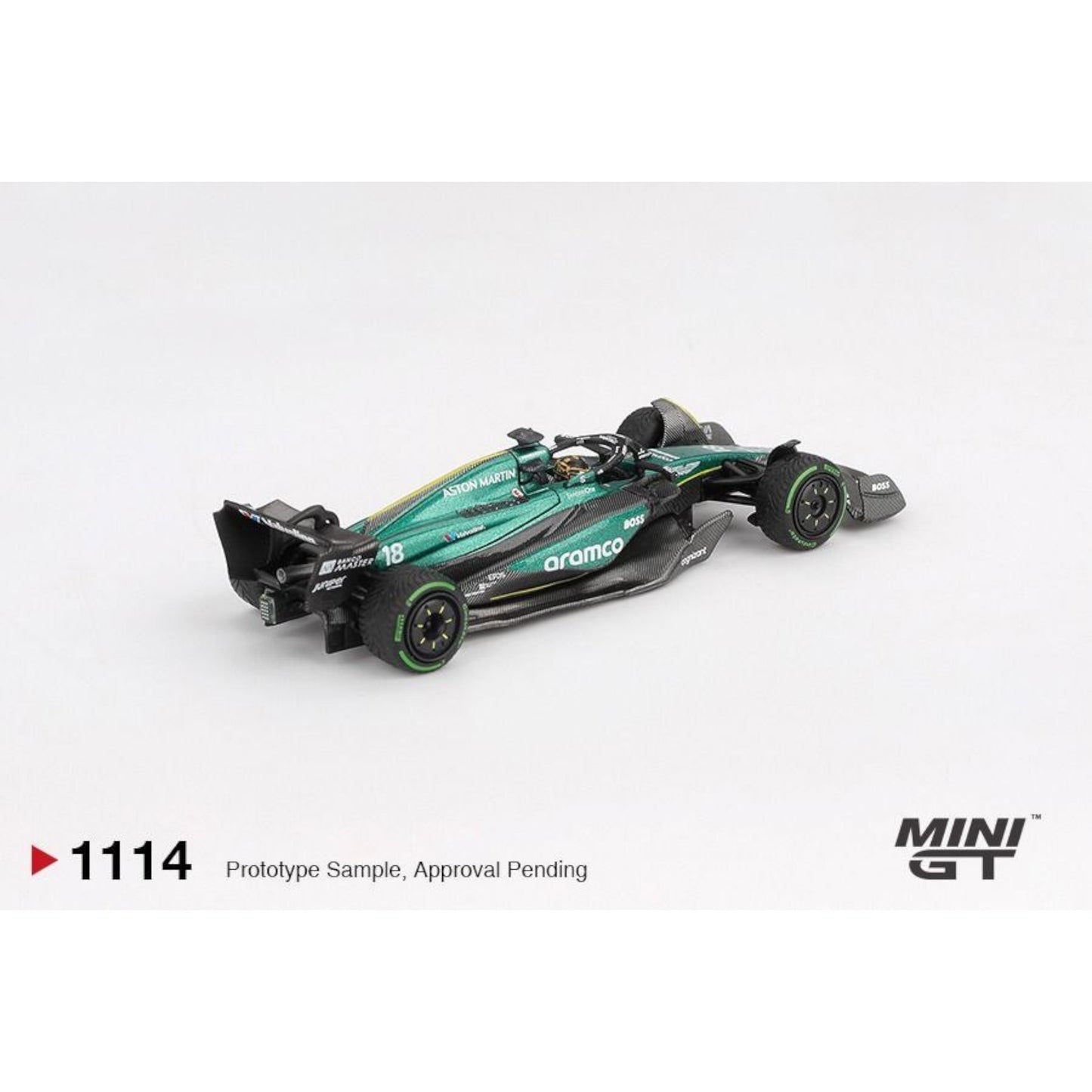 Mini GT - Pre-Order - Aston Martin AMR24 #18 Lance Stroll 2024 F1 2024 Canadian GP - MGT01114 (LHD)