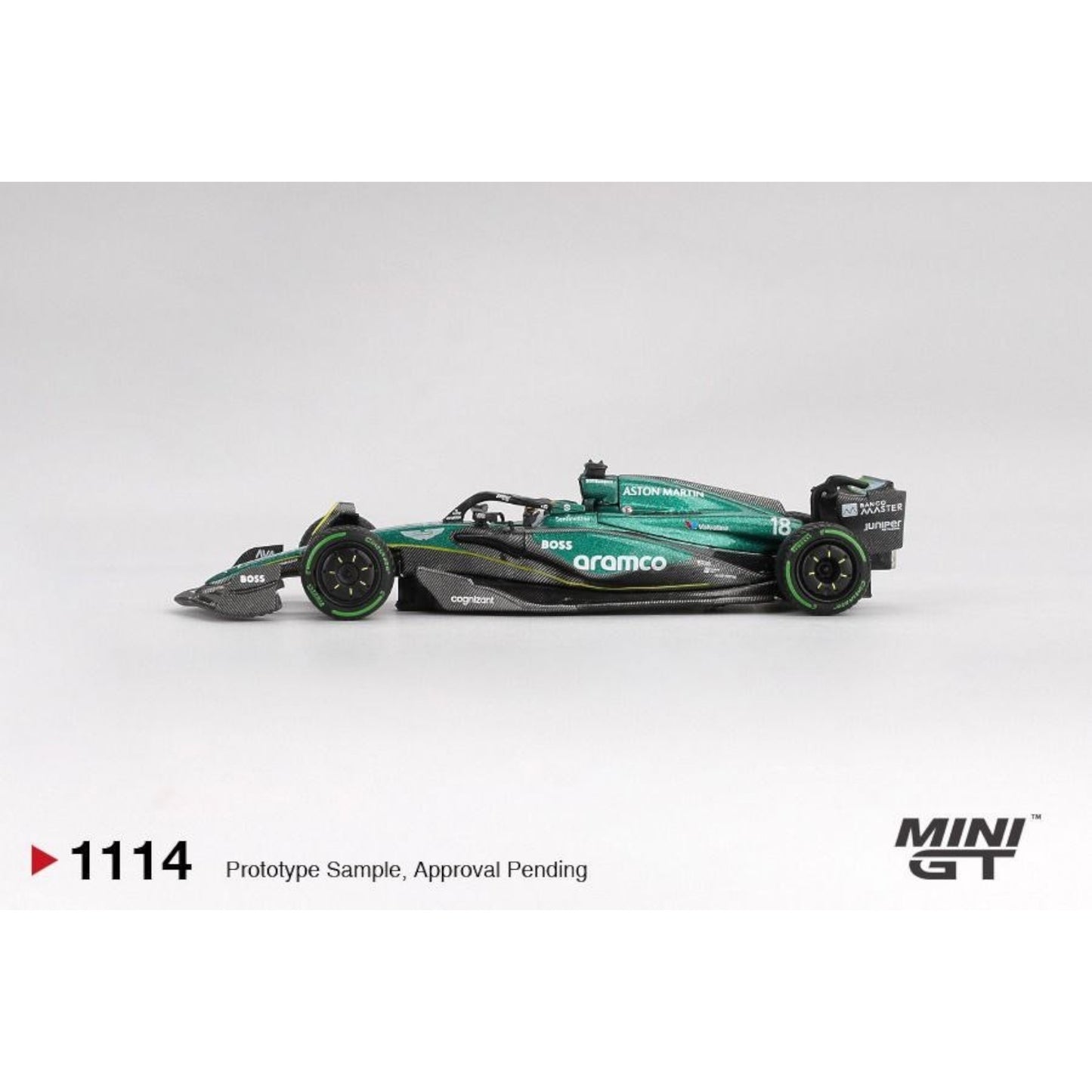 Mini GT - Pre-Order - Aston Martin AMR24 #18 Lance Stroll 2024 F1 2024 Canadian GP - MGT01114 (LHD)