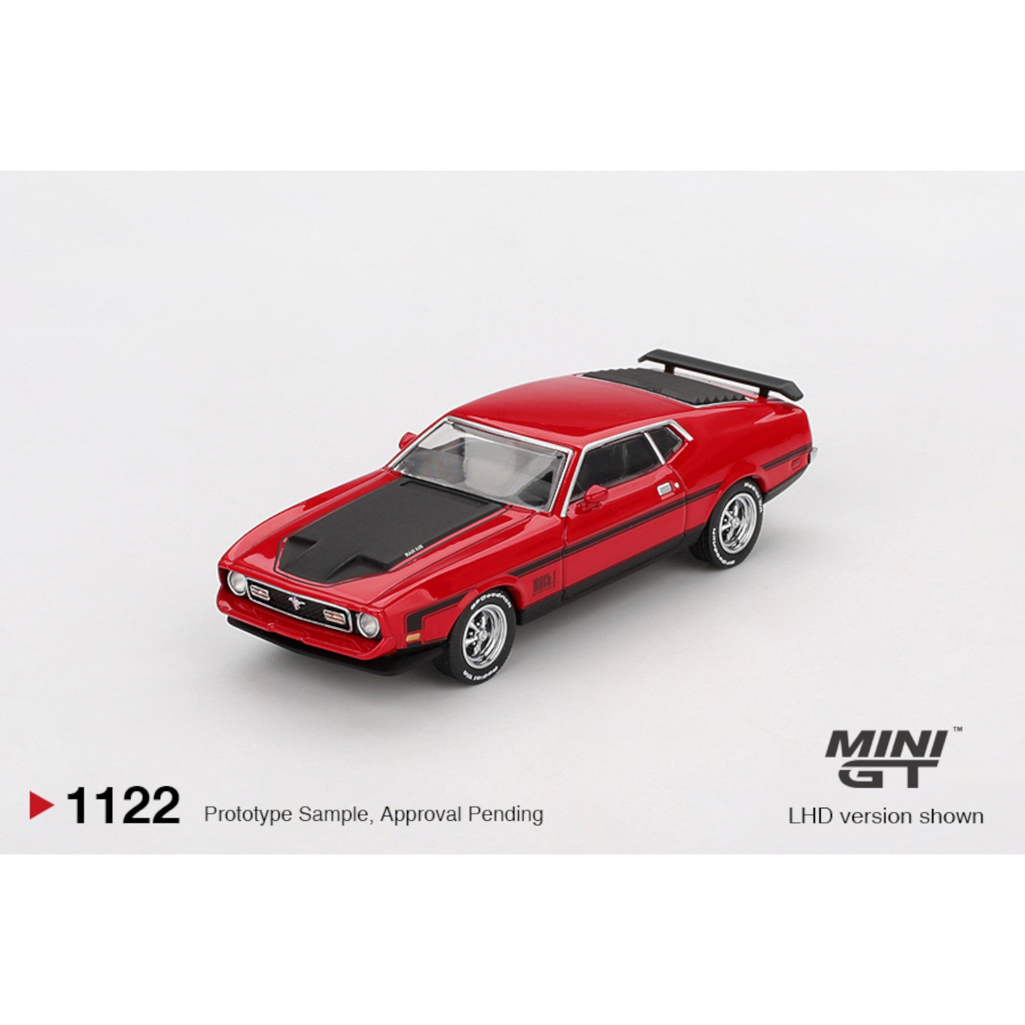 Mini GT - Pre-Order - Ford Mustang Mach1 1971 Race Red - MGT01122 (LHD)