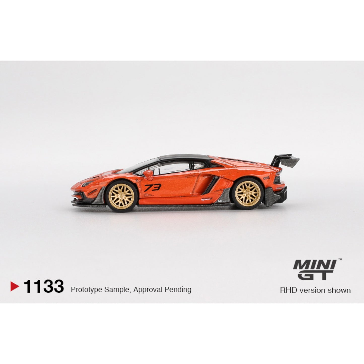 Mini GT - Pre-Order - LB★WORKS Lamborghini Aventador Limited Edition Orange MDX 2025 - MGT01133 (RHD)