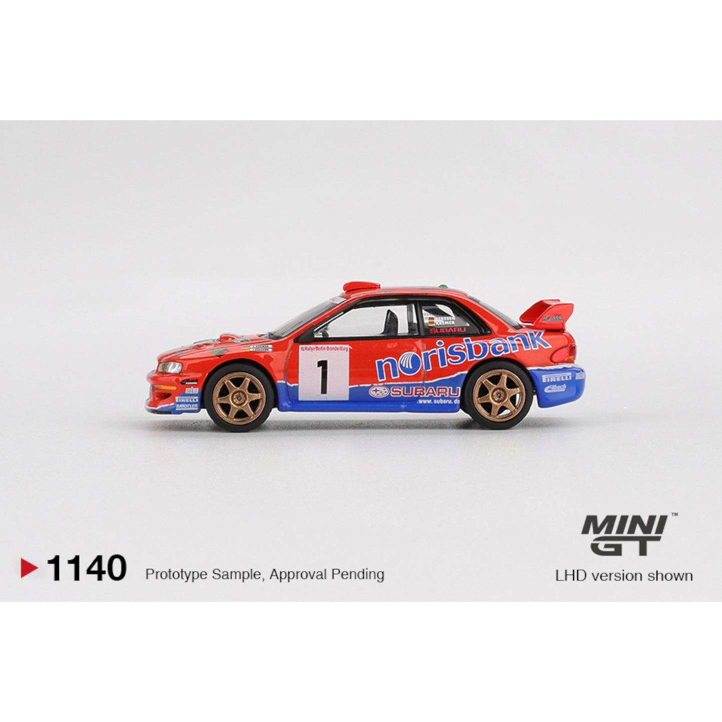 Mini GT - Pre-Order - Subaru Impreza WRC97 #1 1999 DRM Champion - MGT01140 (LHD)