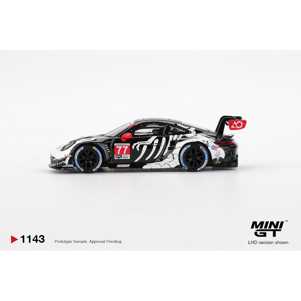 Mini GT - Porsche 911 GT3 R #77 AO Racing 2025 IMSA Petit Le Mans - MGT01143 (LHD)