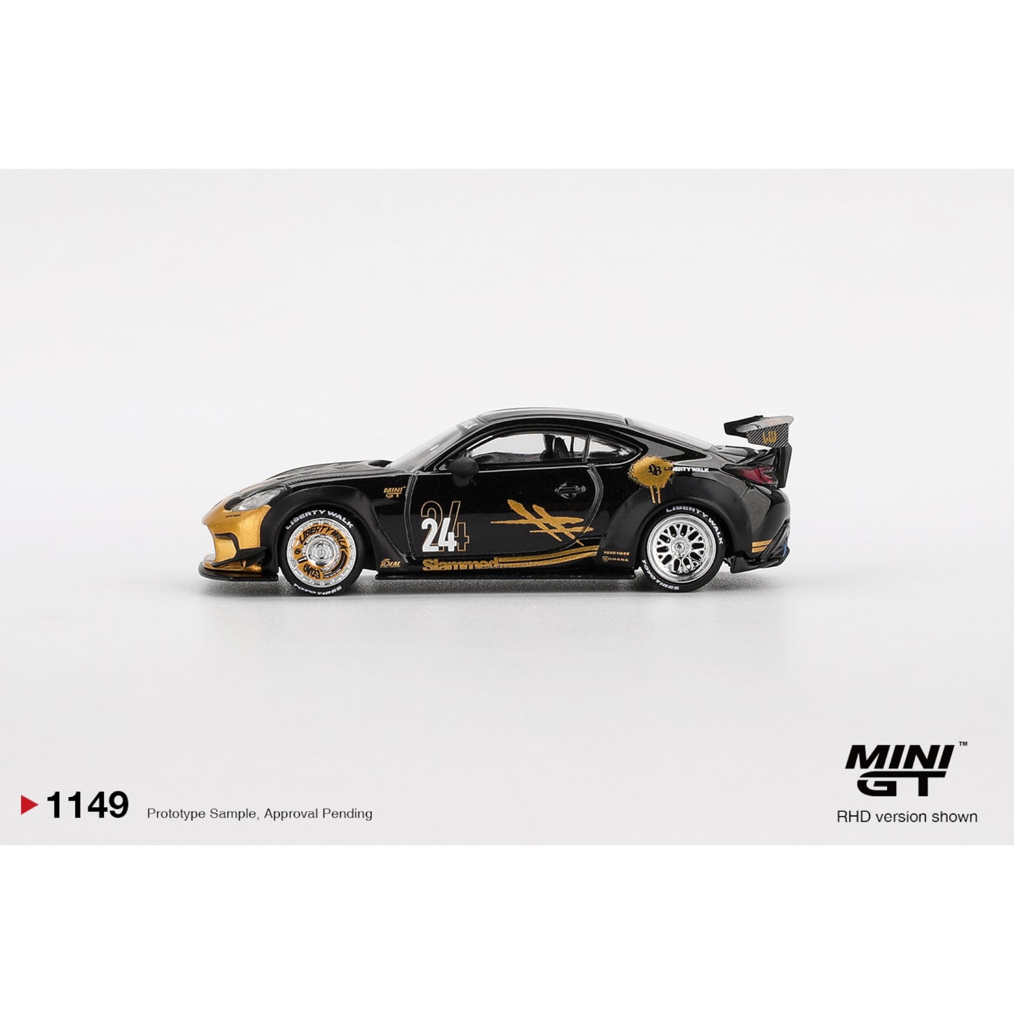Mini GT - Toyota GR86 LB★Nation Black / Gold - MGT01149 (RHD)