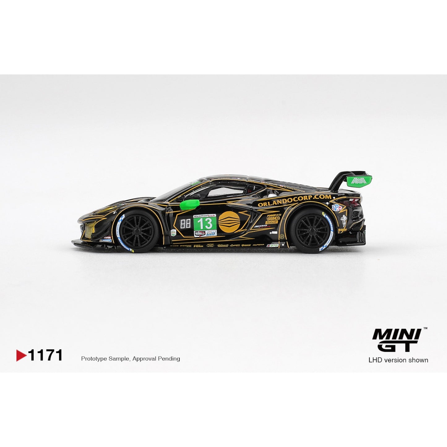 Mini GT - Pre-Order - Chevrolet Corvette Z06 GT3.R #13 AWA 2025 IMSA Daytona 24 Hrs - MGT01171 (LHD)