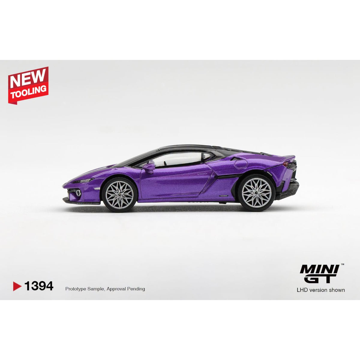 Mini GT - Pre-Order - Lamborghini Temerario Viola Pasifae - MGT01394 (LHD)