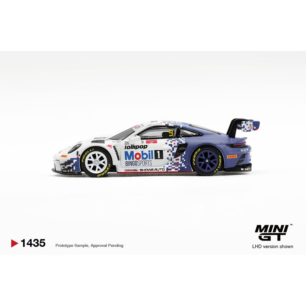 Mini GT - Pre-Order - Porsche 911 GT3 R (992) #9 Bingo Racing with LM Corsa 2026 Japan Cup Sugo Race 2 Winner - MGT01435-BL