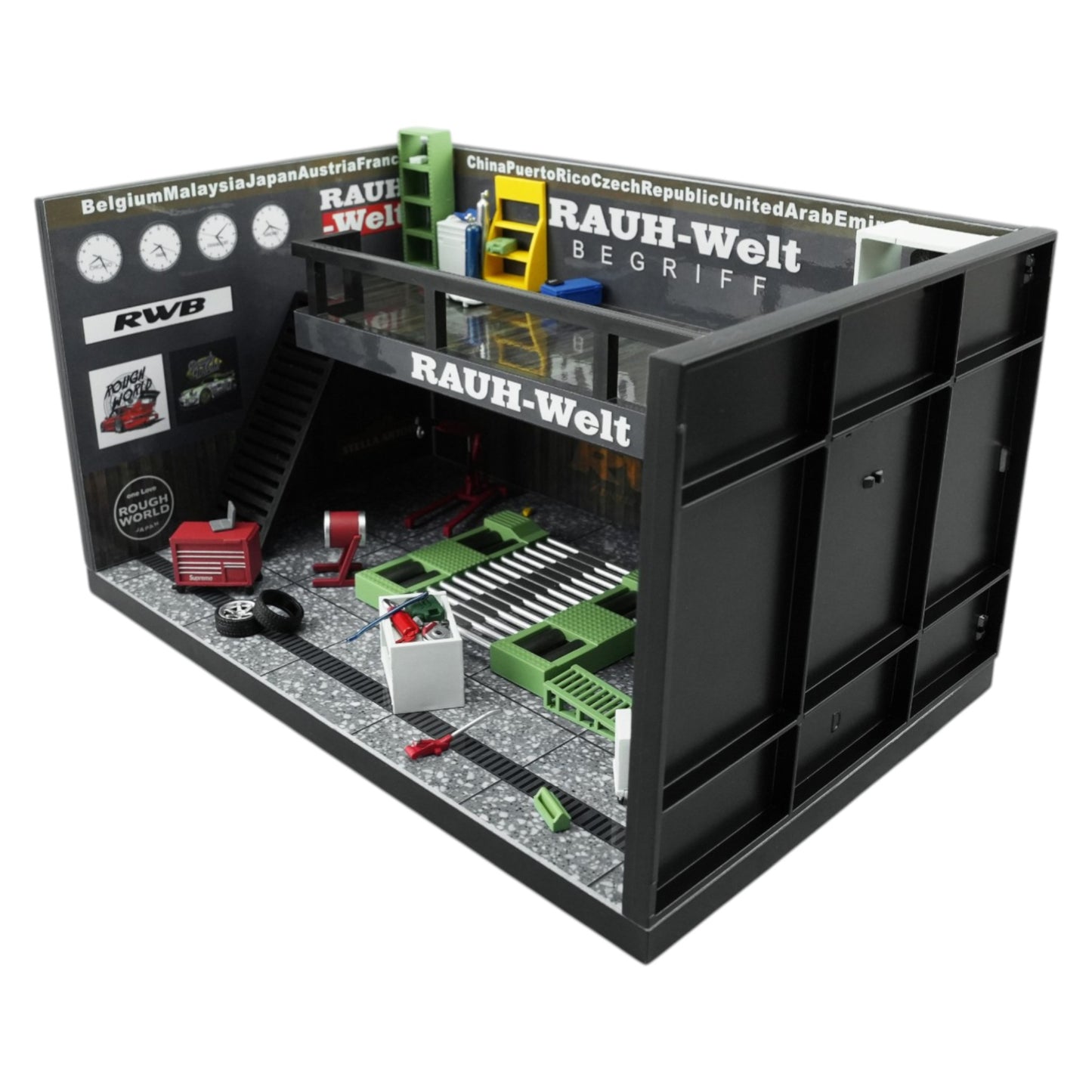 Motorhelix - Pre-Order - RWB Theme Garage, Black - Rauh Welt - M90221