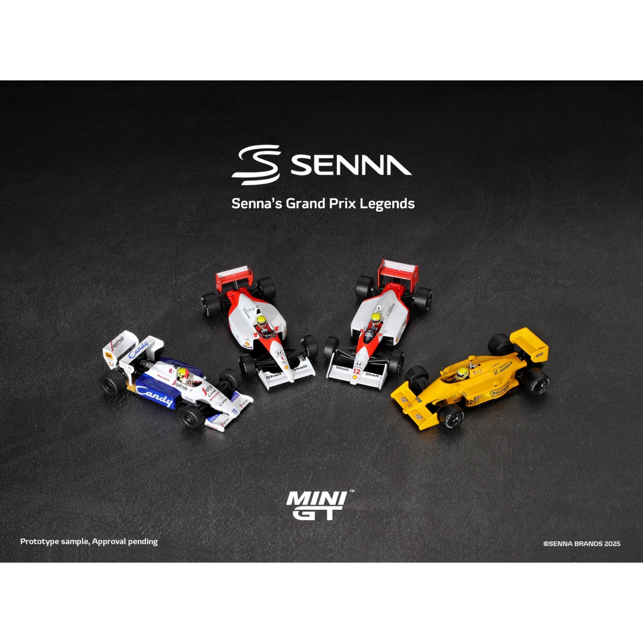 Mini GT - Pre-Order - Ayrton Senna’s Grand Prix Legends Set of 4x Models