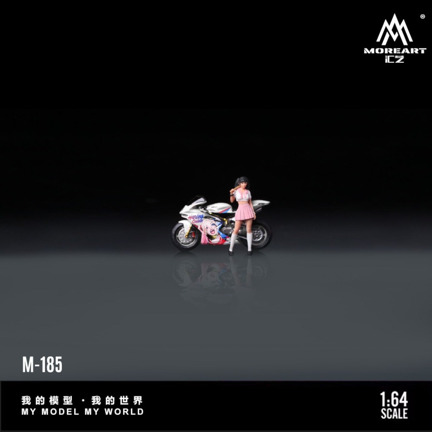 Pre-Order bis 26.08.2025 - MoreArt - Ducati with Motorcycle Girl, Resin - MO222185