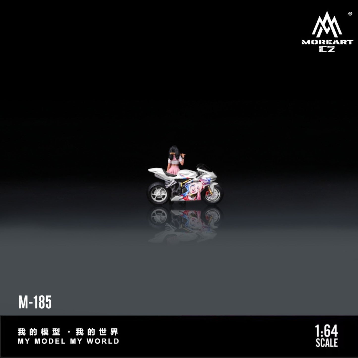 Pre-Order bis 26.08.2025 - MoreArt - Ducati with Motorcycle Girl, Resin - MO222185
