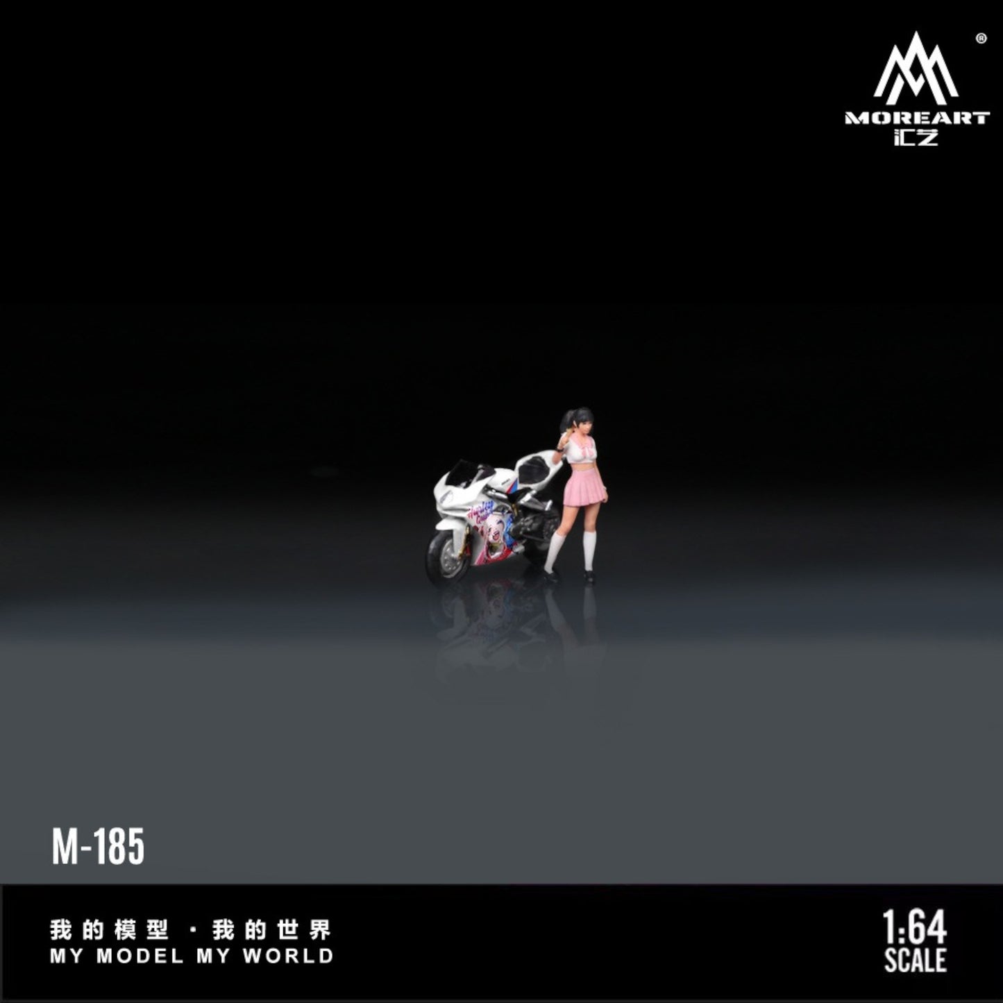 Pre-Order bis 26.08.2025 - MoreArt - Ducati with Motorcycle Girl, Resin - MO222185