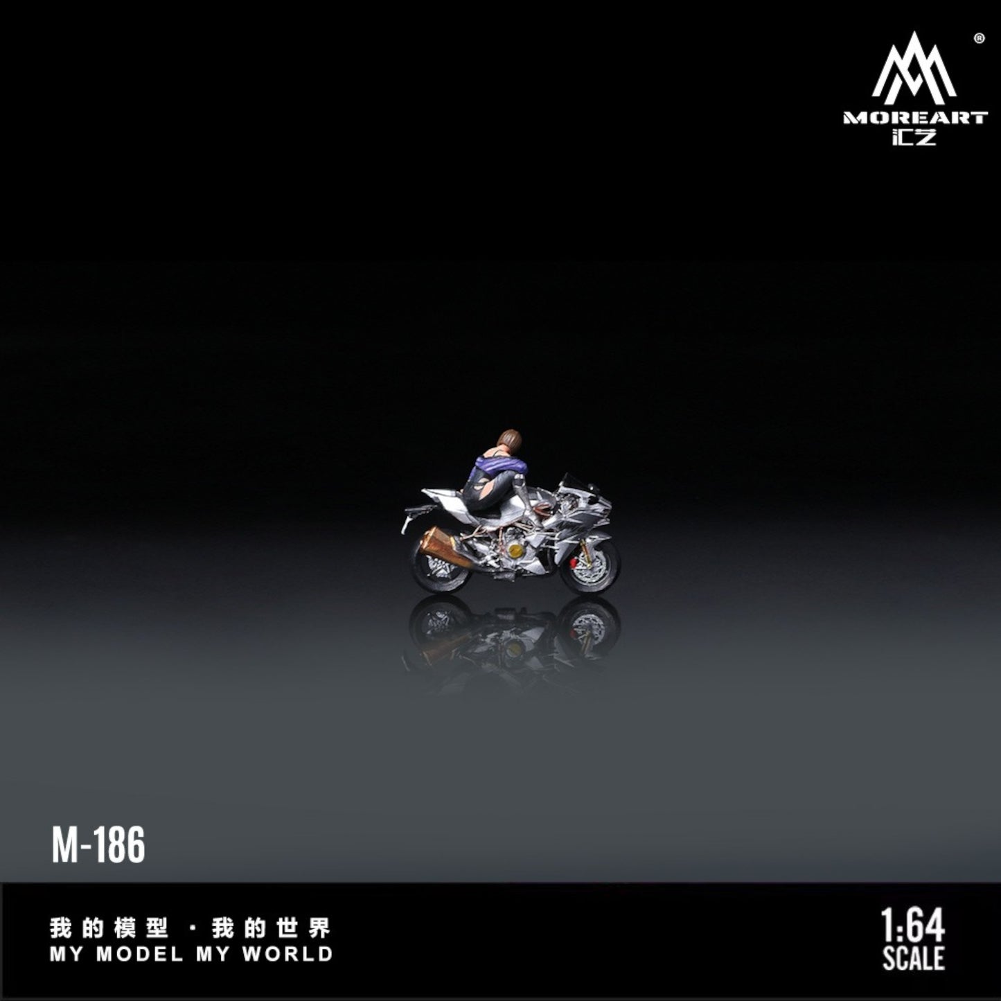 Pre-Order bis 31.08.2025 - MoreArt - Kawasaki Silver Motorcycle Girl - MO222186