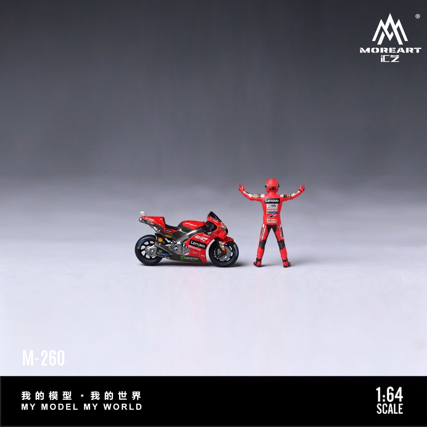 MoreArt - Pre-Order - Ducati 93RD Circuit Motorcycle Action Figur Set - MO222260