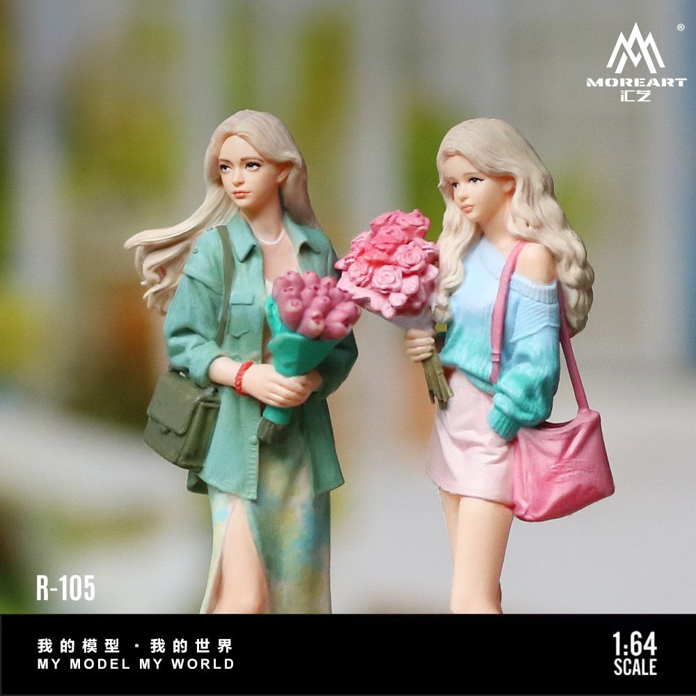 MoreArt - Pre-Order - Flower Holding Casual Best Friends Figure Set - MO223105