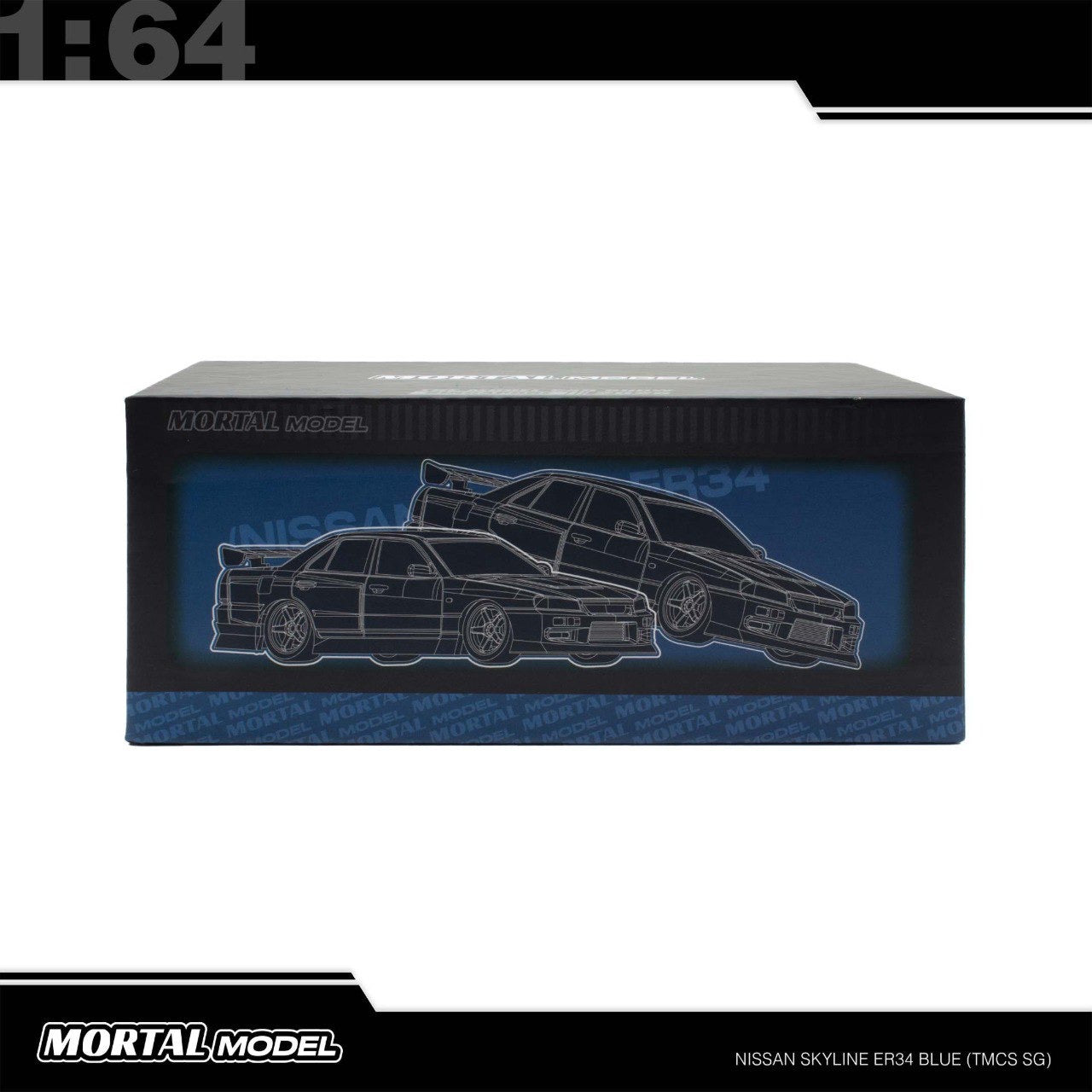 Mortal Diecast - Nissan Skyline ER34, blue TMCS Singapur 2025 Event Model - MO64-ER34-BLU