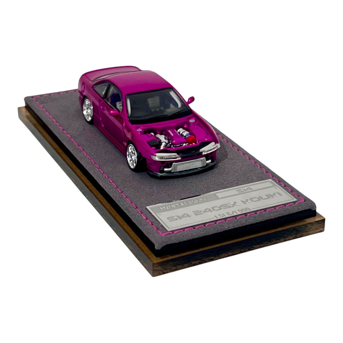 Mortal Diecast - Ridge S14 240SX Kouki, Flash Pink - MO64-S14-KOUKI-PINK