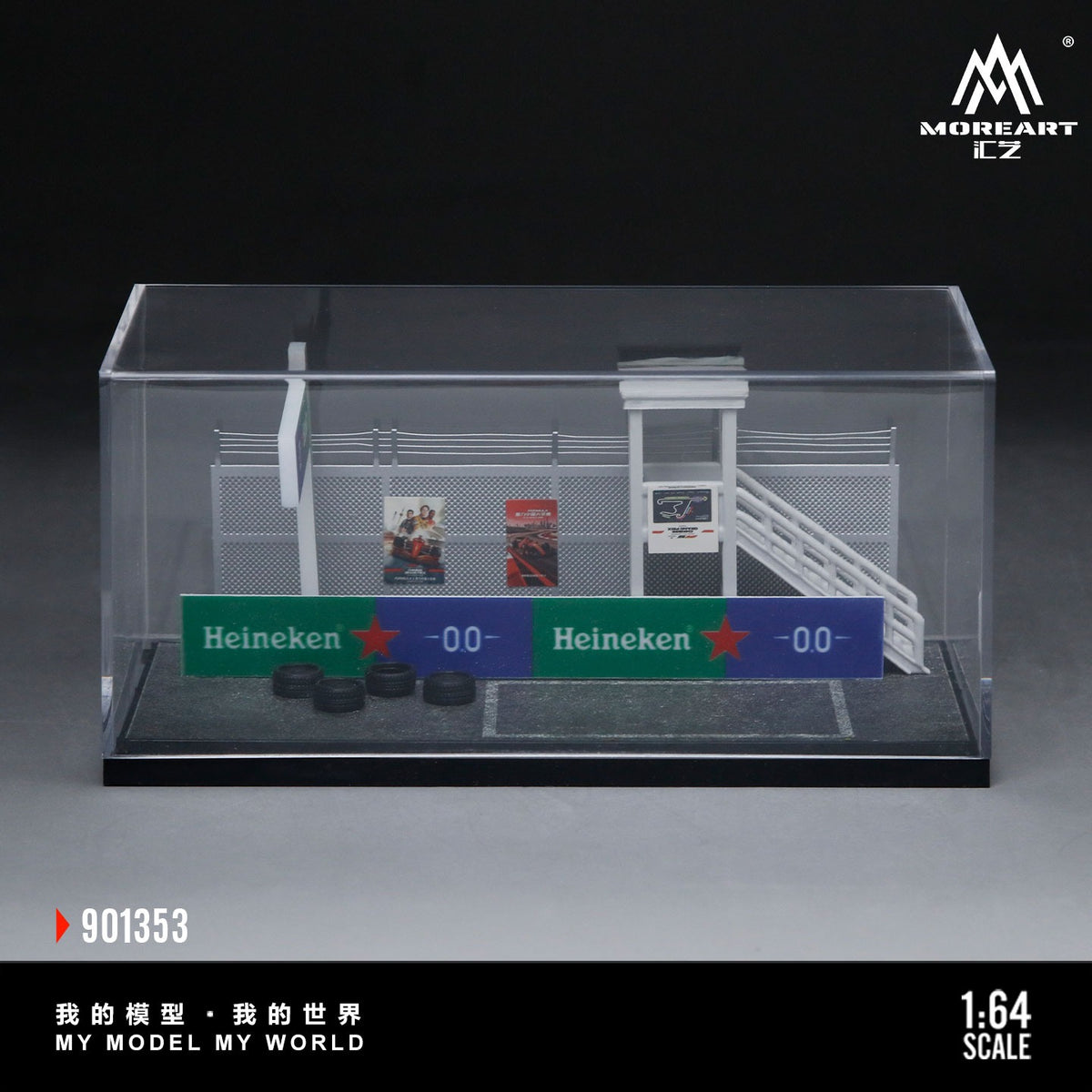 MoreArt - Pre-Order - Pit Area in Car Racing Event Diorama - MO901353