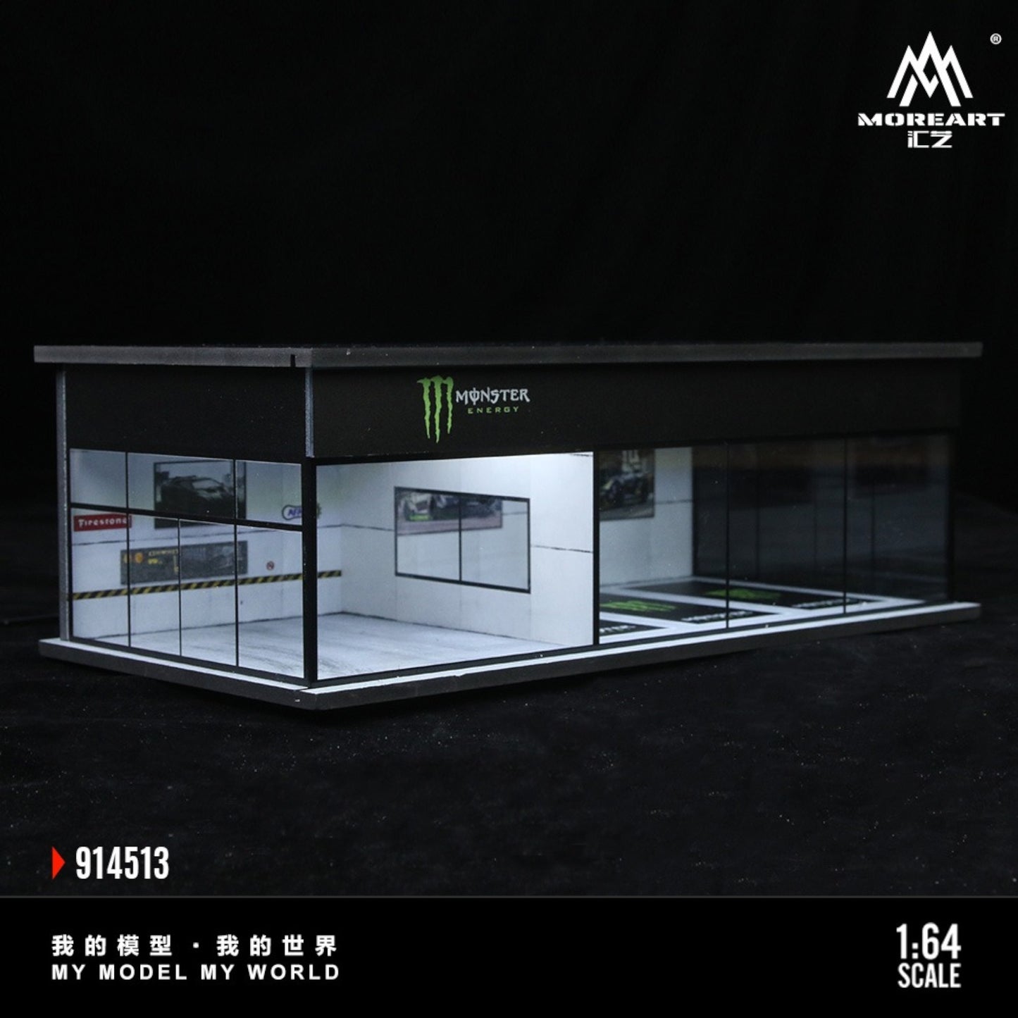 Pre-Order bis 28.08.2025 - MoreArt - Monster Exhibition Hall Diorama mit Beleuchtung - MO914513