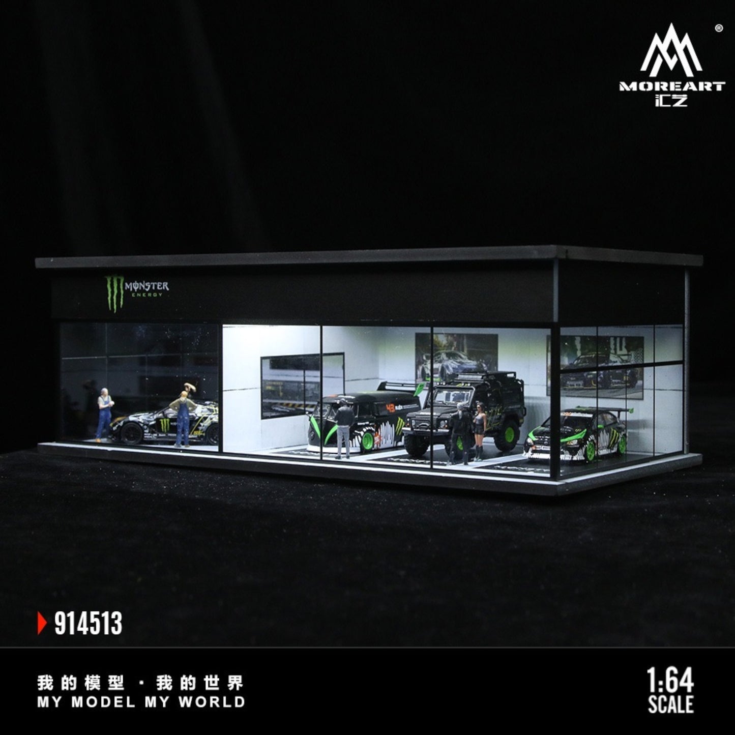 Pre-Order bis 28.08.2025 - MoreArt - Monster Exhibition Hall Diorama mit Beleuchtung - MO914513