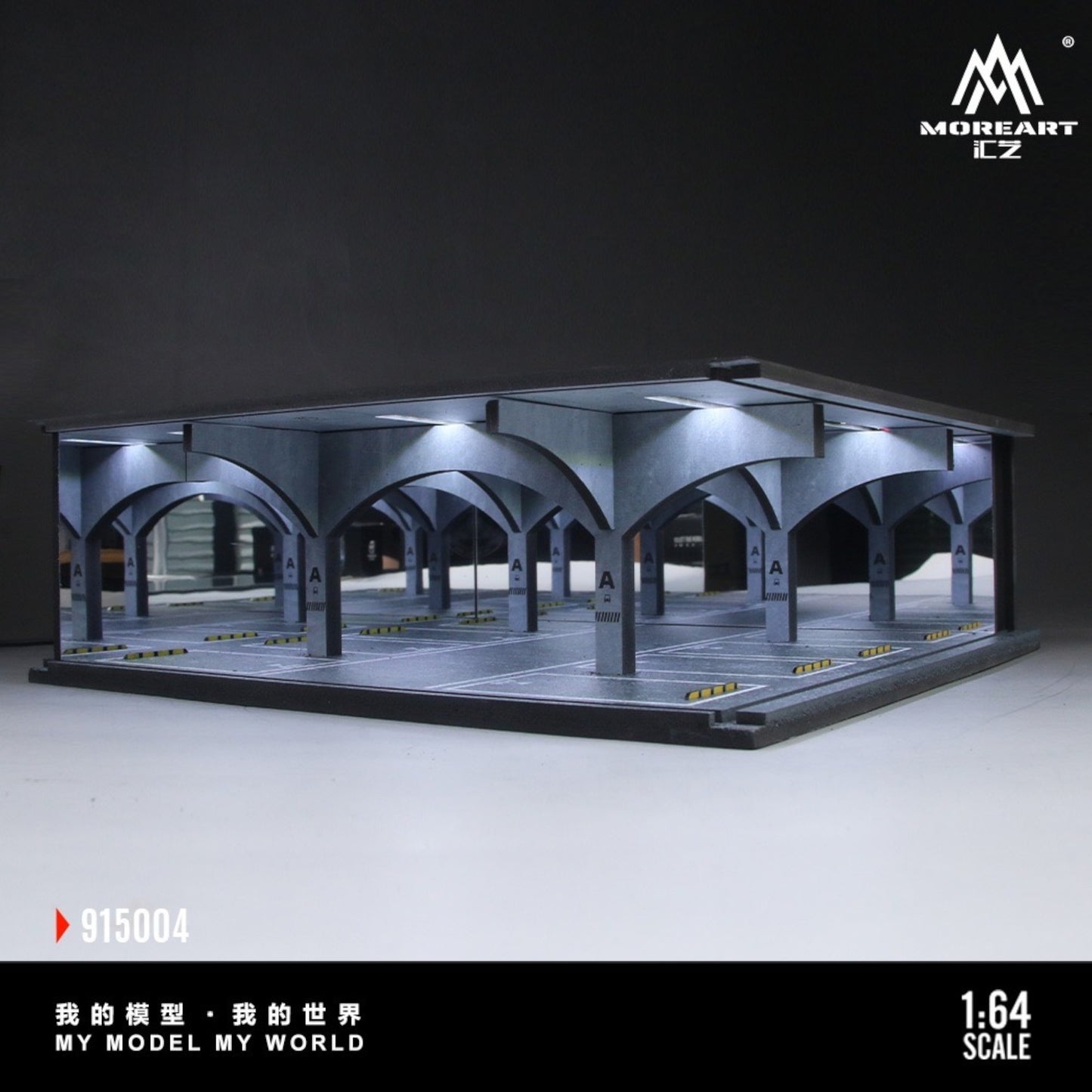 MoreArt - Pre-Order - Underground Parking Garage Diorama mit Beleuchtung - MO915004