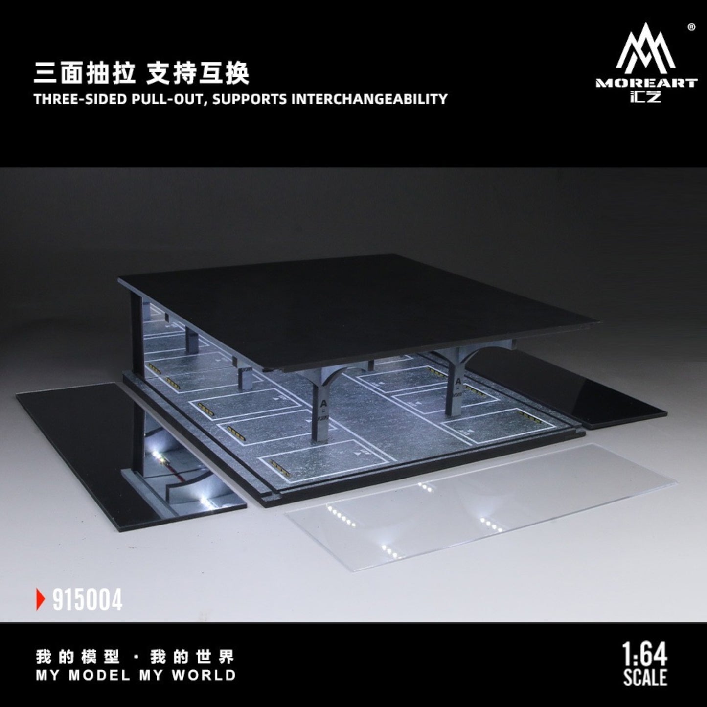 MoreArt - Pre-Order - Underground Parking Garage Diorama mit Beleuchtung - MO915004